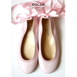 荷蘭精品Dolly芭蕾舞伶真皮絲緞童鞋-氣質粉